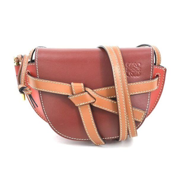 LOEWE Brown Leather Shoulder Bag - Picture 1 of 5